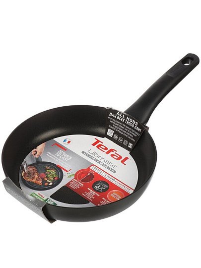 Сковорода алюминий, 24 см, антипригарное покрытие, Tefal, Ultimate, индукция, G2680472