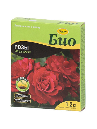 Удобрение Био Розы и цветущие многолетники, сухое, органоминеральное, гранулы, 1200 г, Фаско