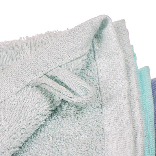 Набор кухонных полотенец 3 шт, 30х50 см, махровый, 100% хлопок, 450 г/м2, Barkas, Quanty, светло-голубой, тиффани, светло-синий, 450гр, Узбекистан, AI-3105005