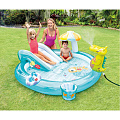 Игровой центр-бассейн Intex, 201х170х84 см, Аллигатор, 57165NP, 160 л, горка, гриб, фонтан, ведро, круг, от 2 лет - фото 3