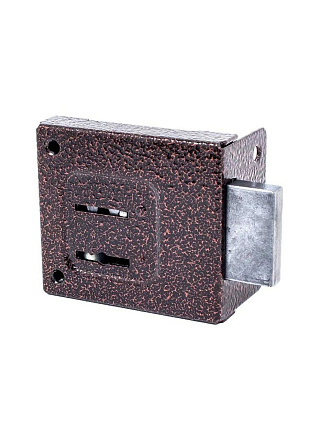 Замок накладной дверной, Птимаш, ЗН4-1, 12 898, сувальдный, медь