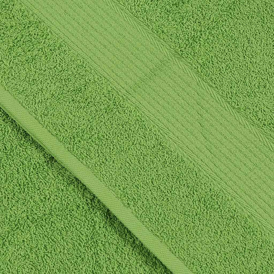 Полотенце банное 70х140 см, 375 г/м2, жаккардовый бордюр, Вышневолоцкий текстиль, оливковое, 530, Россия, К1-70140.120.375