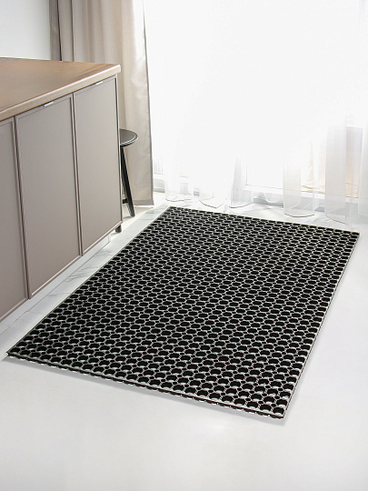 Коврик грязезащитный, 100х150х1.6 см, прямоугольный, резина, сквозные отверстия