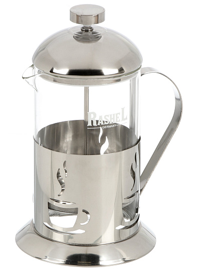 Френч-пресс 0.8 л, стекло, нержавеющая сталь, RasheL, М-5780