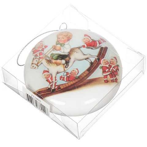 Елочное украшение Мальчик на лошадке, 8х3х9 см, пластик, 171802