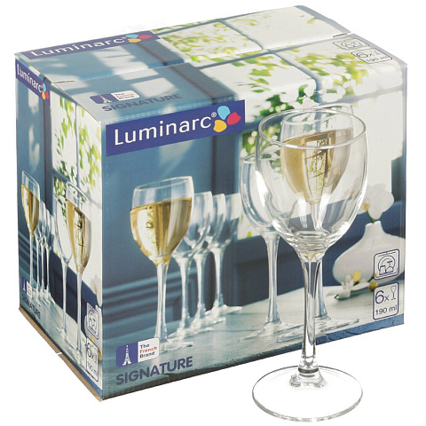 Luminarc Набор фужеров для вина Signature 6 шт 190 мл H9995