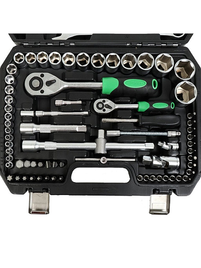 Набор инструментов Волат, 18540-82, 1/2&quot;, 1/4&quot;, 6-гранный, сталь, кейс, 82 предмета