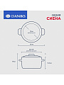 Кастрюля нержавеющая сталь, 4.75 л, крышка стекло, Daniks, Сиена, SD-A93-22, индукция - фото 2
