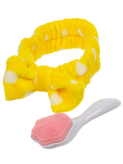 Набор для ухода за лицом, полимер, полиэстер, массажер и повязка для умывания, в ассортименте, Y4-11514