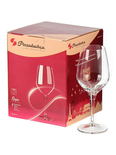 Бокал для вина, 360 мл, стекло, 4 шт, Pasabahce, Napa, 440329B4
