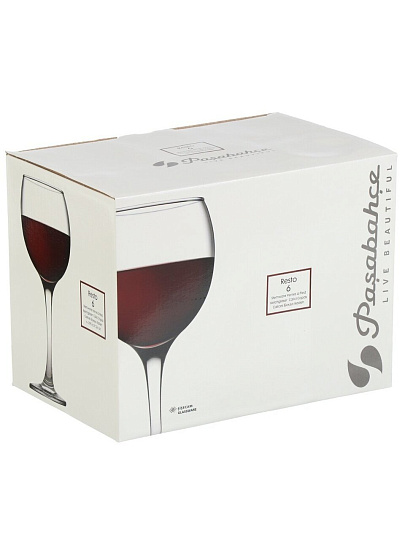 Бокал для вина, 290 мл, стекло, 6 шт, Pasabahce, Resto, 440611B