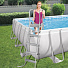 Бассейн каркасный Bestway, 732х366х132 см, Power Steel, 56474, фильтр-насос, лестница, тент, 30045 л, поплавок-дозатор - фото 6