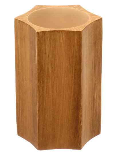 Стакан для зубных щеток Дерево, полистоун, 8x11.5 см, BRE2017AA-TB