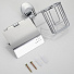 Держатель для туалетной бумаги, с корзинкой, металл, хром, Frap, F1603-1 - фото 2