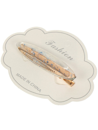 Заколка для волос 6 см, пластик, прозрачный, TH06-05