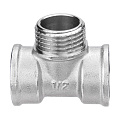 Тройник 1/2&amp;quot;, г-ш-г, латунь, AquaLink - фото 3