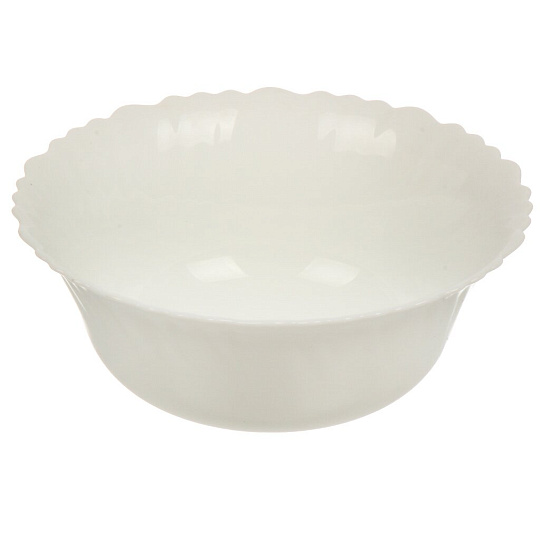 Салатник стеклокерамика, круглый, 6 шт, 18х6.9 см, 0.8 л, Белый, Daniks