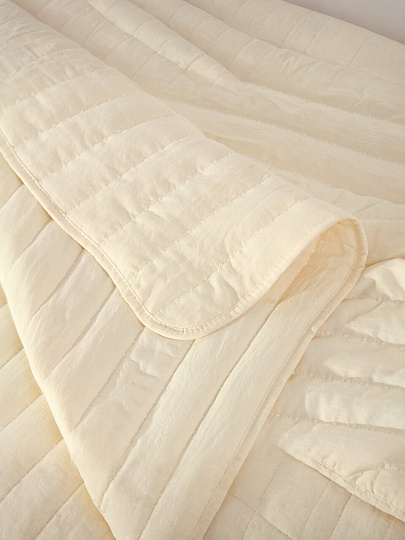 Покрывало евро, 240х260 см, 100% полиэстер, Silvano, Андора, молочное