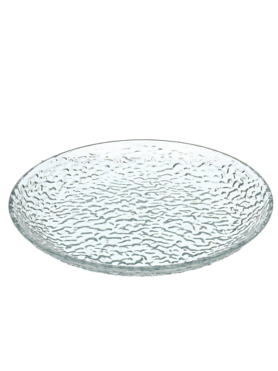 Тарелка столовая, пластик, 24 см, 3 см, круглая, Y4-15024, прозрачная