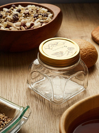 Банка для сыпучих продуктов, стекло, 0.3 л, 8.3 см, с крышкой, Pasabahce, HomeMade, 80383SLB