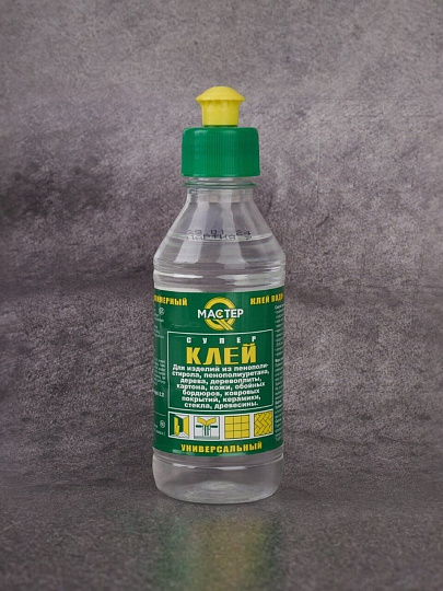 Клей Мастер, строительный, бесцветный, водостойкий, однокомпонентный, 200 мл, 2220