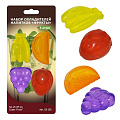 Набор кубиков-охладителей для напитков навеска, 4 шт, Мультидом, Фрукты, J13-103