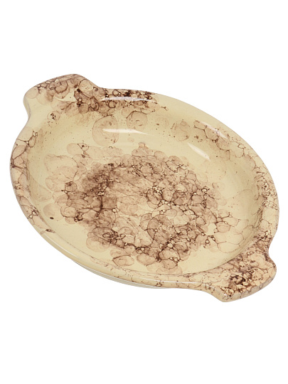 Сковорода керамика, 22х4 см, 0.5 л, круглая, для запекания, Псковский Гончар, Паутинка, НХП-ПС-12