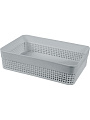 Корзина 2 л, 23х15.7х6 см, прямоугольная, пластик, серый шторм, Plast team, Oslo - фото 4