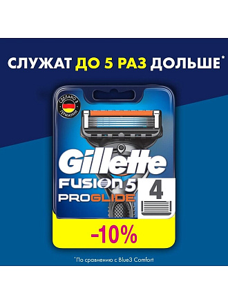 Сменные кассеты для бритв Gillette, Fusion ProGlide, для мужчин, 4 шт