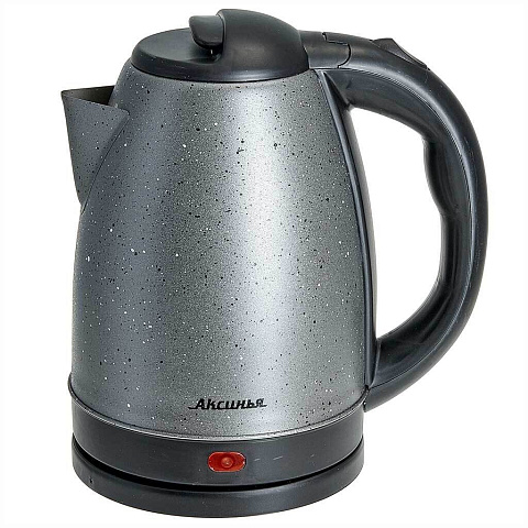 Чайник электрический Аксинья, КС-1008, серый, 1.8 л, 1500 Вт, скрытый нагревательный элемент, нержавеющая сталь