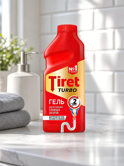 Средство от засоров Tiret, Turbo, гель, 500 мл