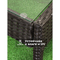 Мебель садовая Green Days, Веранда, темно-коричневая, стол, 79х50х38 см, 2 кресла, 1 диван, подушка бежевая, 240 кг, YTGTC103 - фото 13