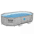 Бассейн каркасный Bestway, 488х305х107 см, Power Steel, 56946, фильтр-насос, лестница, тент, 10949 л, поплавок-дозатор - фото 2