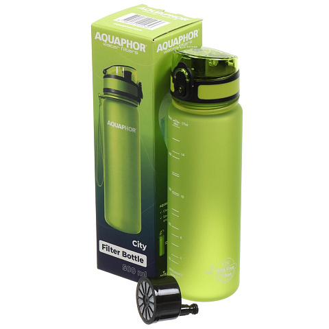Фильтр-бутылка Аквафор, для холодной воды, 0.5 л, зеленый, 507880