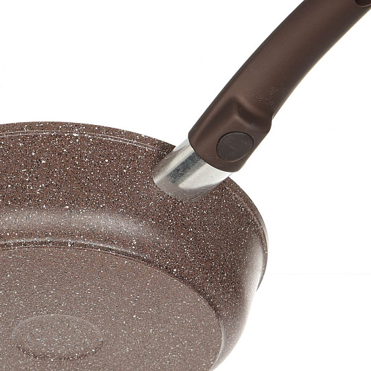 Сковорода алюминий, 28 см, антипригарное покрытие, Vari, Pietra, коричневая, съемная ручка, BR31228