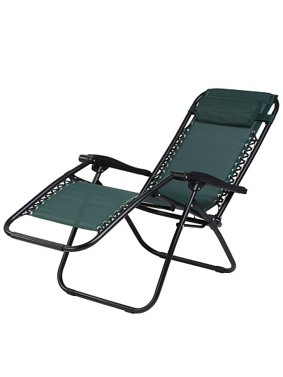 Шезлонг пляжный склад, мет-л, 175х67х110 см, 120 кг, изумруд