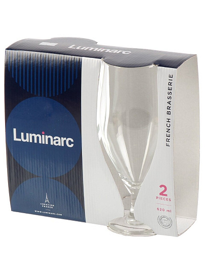 Бокал для пива, 620 мл, стекло, 2 шт, Luminarc, Французский ресторанчик, N6027
