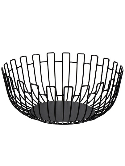 Ваза для фруктов, металл, 27х11.5 см, Y4-8036, черная