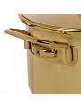 Кастрюля эмалированная сталь, 4 л, крышка стекло, ручки золото, RasheL, Gold, R-07720, кремовая, индукция - фото 4