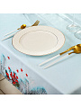 Скатерть 145х180 см, 100% хлопок, Праздничный стол Шишки в инее, AI-1504041 - фото 2