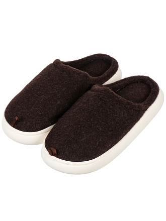 Тапки для мужчин, коричневые, р. 44-45, закрытые, войлок, A210075