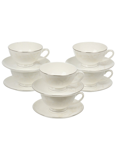 Набор чайный фарфор, 12 предметов, на 6 персон, 250 мл, Lefard, Медиссон, 440-083, подарочная упаковка