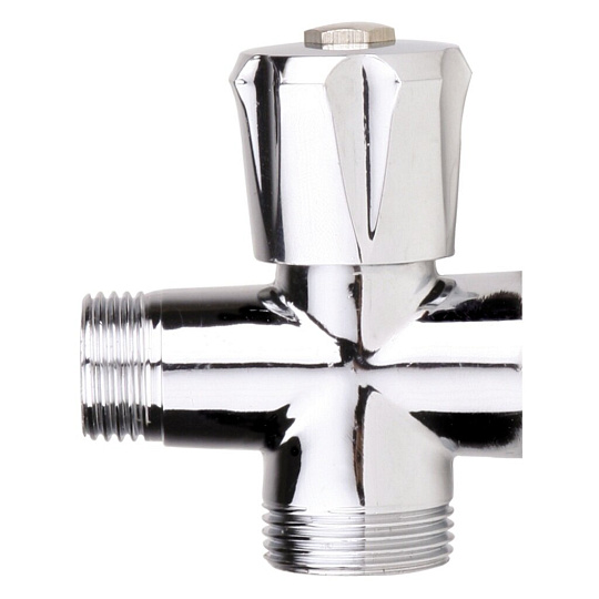 Кран для бытовых приборов, 1/2&quot;х3/4&quot;х1/2&quot;, г-ш-ш, трехходовой, индивидуальная упаковка, MasterProf