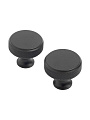 Ручка-кнопка мебельная StahlBuro, AP2704, 2 штуки, матовый черный, 16731