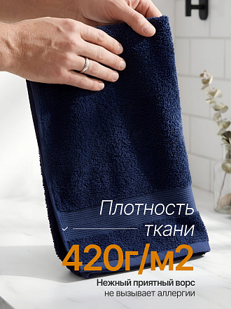 Набор полотенец 2 шт, 50х90 см, 100% хлопок, 420 г/м2, Silvano, Агат, темно-фиолетовый, серый, Узбекистан