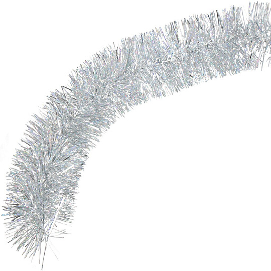 Мишура 1.8 м, 5 слоев, на проволоке, серебряная, диаметр 70 мм, Xmas Dream, 5-180-7