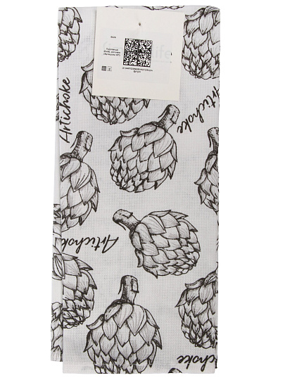Полотенце кухонное 35х60 см, 100% хлопок, рогожка, Традиция, Артишоки, Россия, 6029