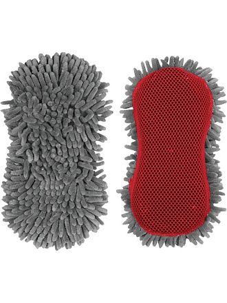 Губка для мойки автомобиля, AVS, SS-3293 Шиншилла, A80842S, микрофибра, сетка