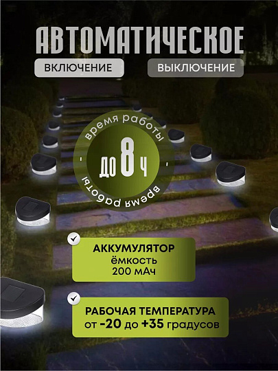 Светильник Эра, SL-PL8-MNT1, на солнечной батарее, грунтовый, пластик, 5.5 см, садовый, черный