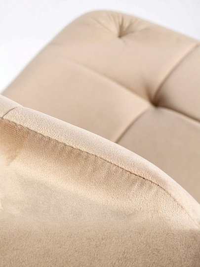 Стул 450х550х840 мм, опора разборная, глянец, бежевый, черный, прямоугольный, велюр, AV 406-N, AV 406N-H07-08